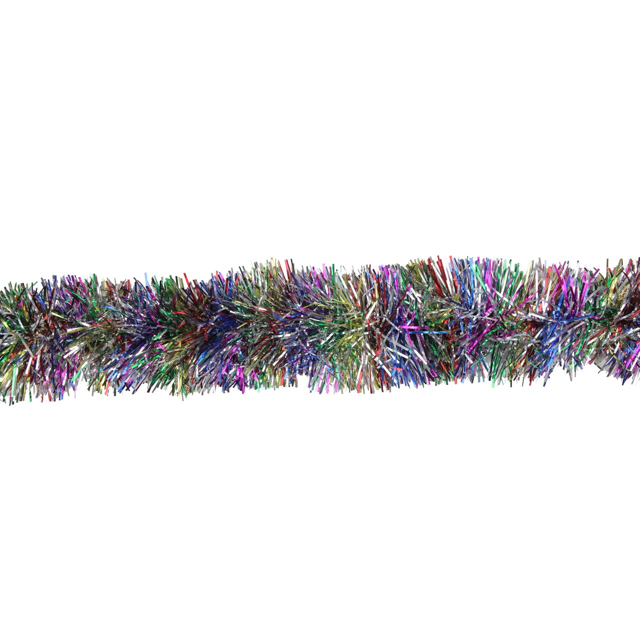 Northlight Vibrant Rainbow Christmas Tinsel Garland - 12' x 3" - Multicolor - Unlit